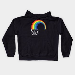 Cup Of Awesome Cool Creative Colorful Rainbow Coffee Design Kids Hoodie